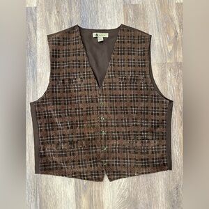 Mosa For Oaktree, Mens Suit Vest, Size XL, Brown